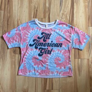 All-American Girl Cropped T-Shirt, Size Medium Juniors